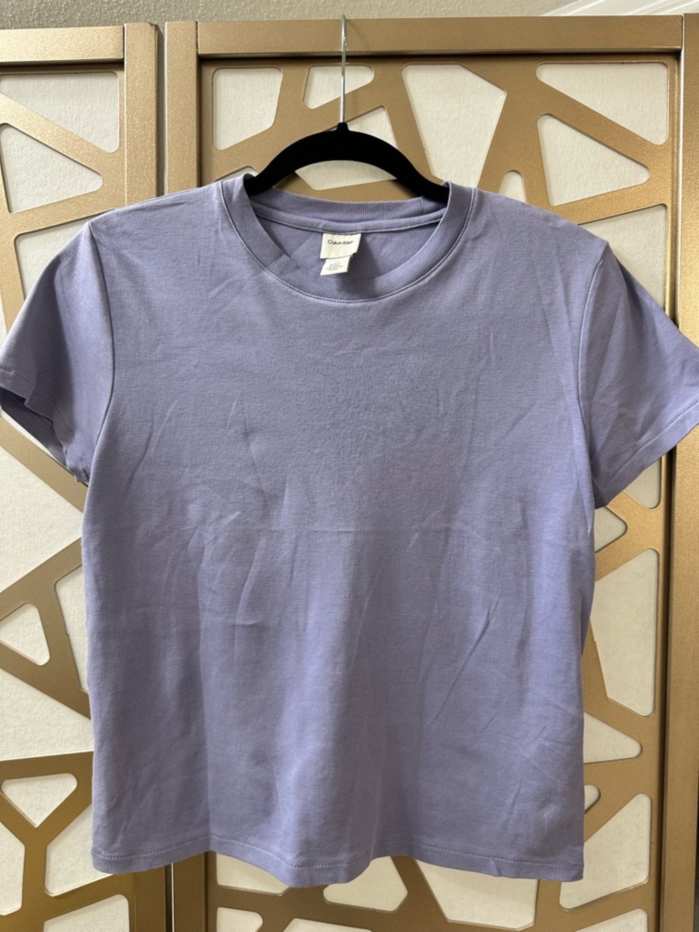Calvin Klein Classic Crewneck Tee in Lavender